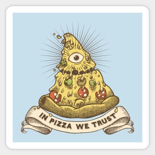 In Pizza we trust Sticker